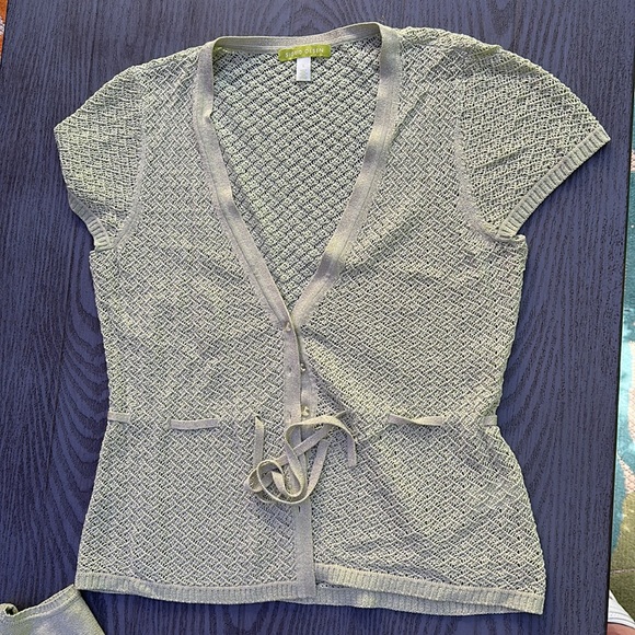 Vintage Sigrid Olsen Sparkly Cardigan & Tank - Picture 2 of 12